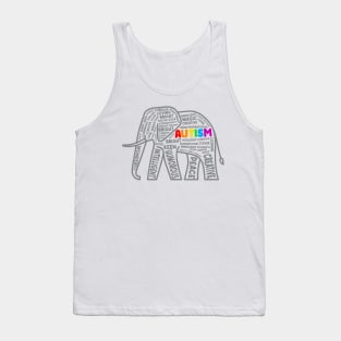 Elephant Autism Awareness Gift for Birthday, Mother's Day, Thanksgiving, Christmas Tank Top